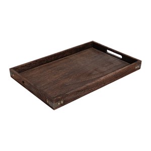 Magideal - Bandeja Multiusos De Madera Para Servir, Accesorios, Plato De Fruta, Bandeja Para Taza De Té, Bandeja De Postre, Plato De Cena, Bandeja Para Cupcakes , Grande