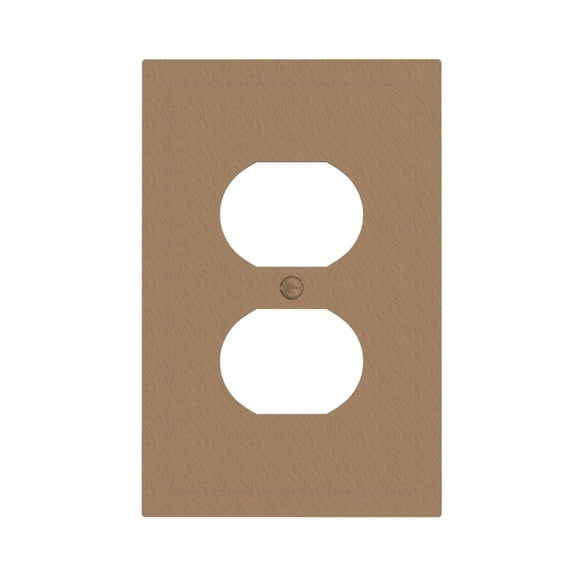 Cubierta decorativa para tomacorriente Oilbiexn, marrón taupe cálido, 1 módulo