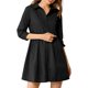 thumbnail image 5 of Vestido Camisero de Mujer INSPIRE CHIC Manga 3/4 Botones Abajo Mini Vestidos Negro XL, 5 of 7