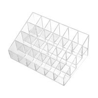 Ioensy - Organizador De Lápiz Labial Transparente Estuche Para Guardar Lápiz Labial Muestra De Perfume Brillo Labial 24 Ranuras 3X3Cm