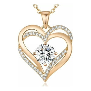 Collar Heshpaws Love Pendant Con Piedra De Nacimiento Plata