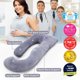thumbnail image 4 of Almohada de embarazo Momcozy en forma de U para todo el cuerpo, gris, con funda, 4 of 9