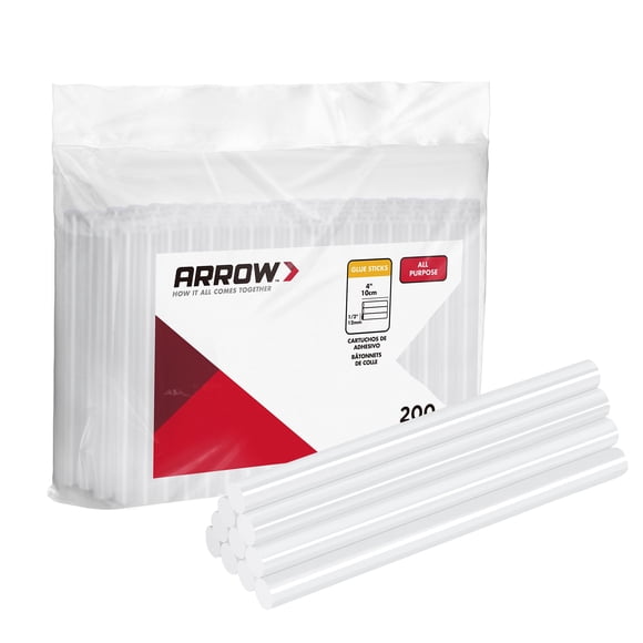 Glue Sticks Arrow Mini Hot, 200 unidades, pistola de pegamento transparente multiusos