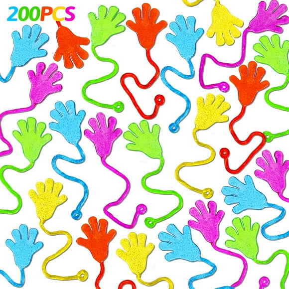 Party Favors Thremhoo, 200 unidades, manos adhesivas con purpurina para niños