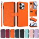 thumbnail image 3 of Funda Cartera Mariposa para [iPhone 16 Pro Max] con Soporte y Cremallera Naranja, 3 of 6