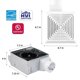 thumbnail image 3 of Ventilador extractor VENTECHLATION 3" Conducto 70 CFM 1.5 Sones, 3 of 6