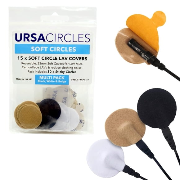 Cubiertas blandas URSA Soft Circles para micrófonos Lavalier, paquete múltiple