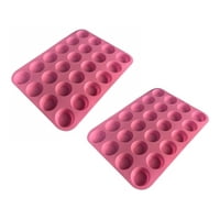 Genérico - Pack X2 Molde Cupcakes 24 Cupcakes Molde Silicona Reposteria