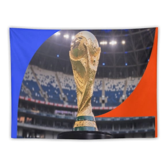 FIFA WORLD CUP Tapiz Temático Anti-Bolitas, Regalo Colgante de Pared, Fondo para Habitación, Dormitorio, Fans, Pancarta de Fondo, Suministros de Decoración para Fiesta de Cumpleaños 75*100CM,30"