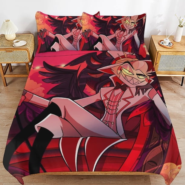 Hazbin-Hotel Hazbin-Hotel Bedding Set Sheet Set for Kids Adults,All Season Lightweight
