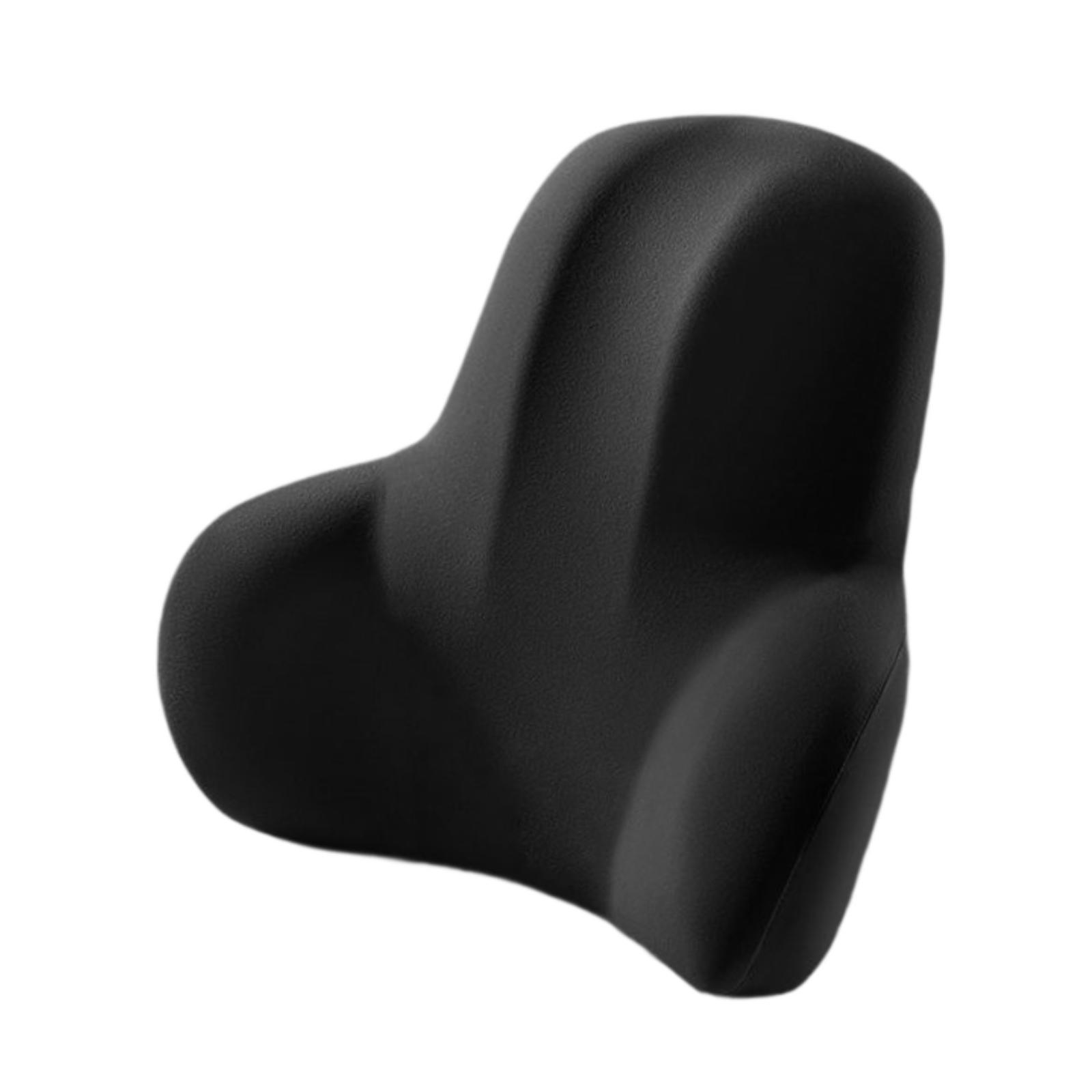 Ioensy - Almohada Ergonómica De Apoyo Para La Espalda Del Coche, Para El Asiento Del Coche, La Sala De Estar, La Parte Baja De La Espalda, Color Negro