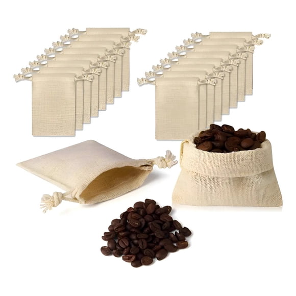 Paquete De 18 Bolsas De Lino Grueso, 10 X 15 Cm