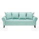 thumbnail image 1 of Sofa Lua 3 Cuerpos Felpa Verde Agua, 1 of 6