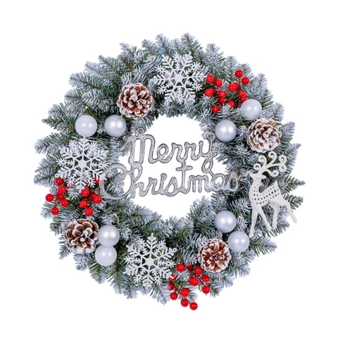Bothyi - Corona Navideña Para Decoración Del Hogar, Corona Navideña Para Celebración, Interior Y Exterior, Porche De 30 Cm