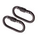 thumbnail image 3 of 2 Piezas Oval 25KN Tornillo Bloqueo Mosquetón Gancho Escalada Rappel Rescate, 3 of 5