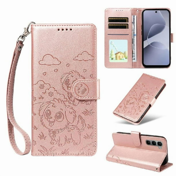 Funda Billetera FOXDOCK Compatible con Infinix Hot 60i 4G, Diseño Perrito Tierno, Ranuras para Tarjetas y Soporte Plegable