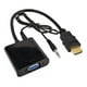 thumbnail image 1 of Conversor De Hdmi A Vga Con Audio Cable Adaptador Full Hd, 1 of 5