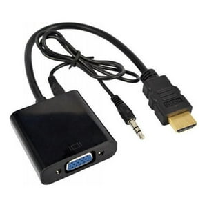 Gen - Conversor De Hdmi A Vga Con Audio Cable Adaptador Full Hd Multicolor