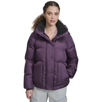 Chaqueta Champion Para Mujer Con Capucha Acolchada Puffer Plum Xs