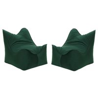 Bodevir - Set Pouf Potter 1C Felpa Verde Botella