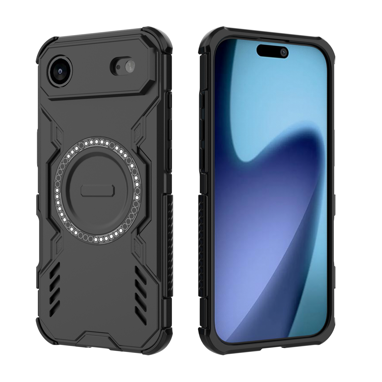 Funda Foxdock Para Iphone 17 Air , Magnética, Resistente A Golpes, Con Soporte, Unisex, Carga Inalámbrica
