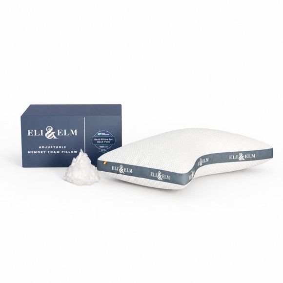 Almohada Eli & Elm Queen (tamaño estándar EE. UU.) de espuma viscoelástica