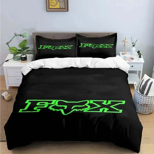 F-Fox Racing Logo Pattern Bedding Sets Exquisite Bed Supplies Set Duvet Cover Comforter Set Bedding Set Luxury Birthday Gift Bed Sheets