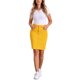 thumbnail image 2 of INSPIRE CHIC Faldas de Mezclilla para Mujer Cintura Alta Dobladillo Desgastado Falda Corta de Jean Amarilla M, 2 of 5