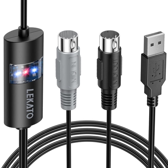 Interfaz USB MIDI LEKATO para piano, teclado/sintetizador