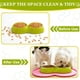 thumbnail image 5 of Uxcell Alfombrilla para Comida de Perro, 19x10 Pulgadas Alfombrilla de Alimentación para Mascotas de Silicona Antideslizante Estilo de Doble Círculo (Rosa), 5 of 7