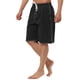 thumbnail image 5 of INSPIRE CHIC Pantalones Cortos de Tabla Sólidos para Hombre de Secado Rápido con Cintura Elástica y Cordón 34 Negro, 5 of 7