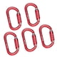 thumbnail image 2 of Mosquetón De Rescate De Escalada De Aluminio, 5 Uds., 25KN, Tipo D, Bloqueo Automático, Rojo, 2 of 6