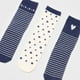 thumbnail image 4 of Calcetines Mujer Tripack Mix Líneas Navy Corona, 4 of 4