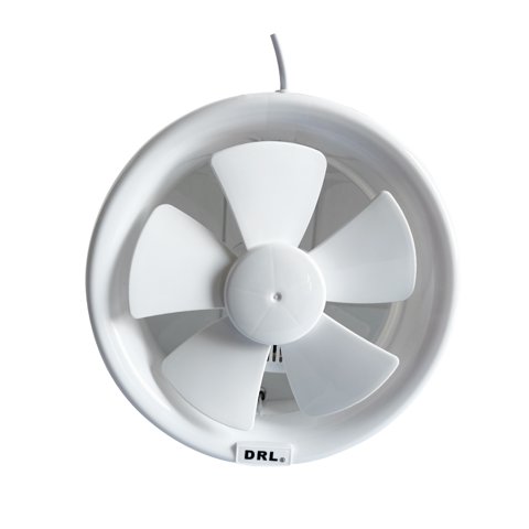 Extractor De Aire 8 Pulgadas Drl Redondo Baño Cocina Sec Blanco