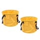 thumbnail image 1 of 2pcs Cubo De Pesca Plegable Para Acampar Al Aire Libre Cubo De Agua Para Peces Amarillo 30L, 1 of 5