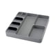 thumbnail image 3 of Organizador De Cubiertos, Caja De Almacenamiento Para Cajón De Cocina Doméstica, Accesorios De Gadgets, Gris, 3 of 5