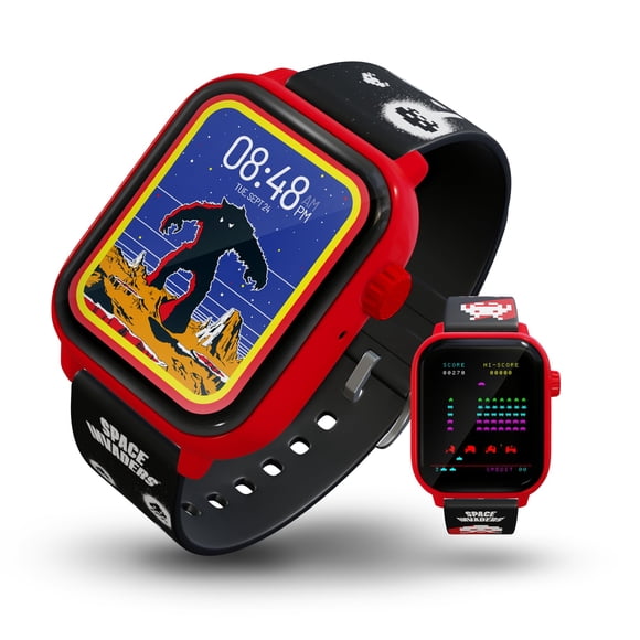 Smartwatch My Play Watch Space Invaders Retro Gaming Red