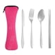 thumbnail image 1 of XmhyTop Juego de 4 Piezas Cubiertos de Cocina de Rosa con Bolsa de Almacenamiento, Acero Inoxidable, Moderno y Funcional, 1 of 5