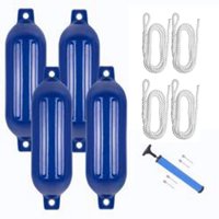 Magideal - 4X Guardabarros De Barco Marino Accesorios De Guardabarros De Barco Inflable 4 Agujas 11X40Cm 1 Protección De Escudo De Bomba De Aire Parachoques De Cuerda Blanca