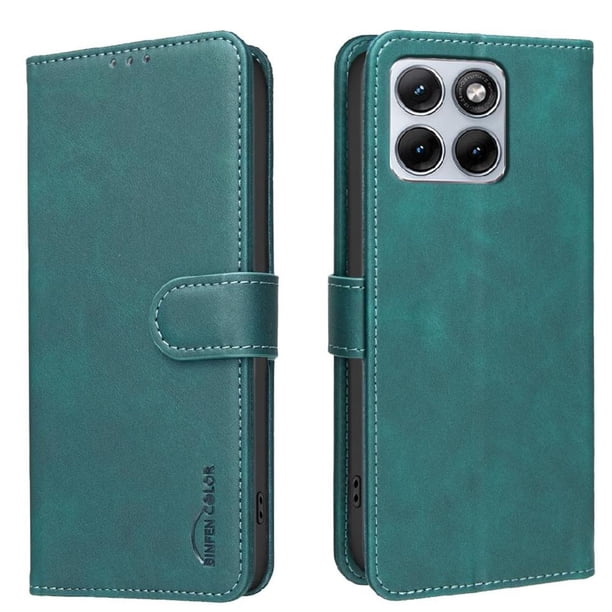 Funda Billetera para Motorola Edge 70 Fusion Protección RFID y Soporte Ajustable Verde