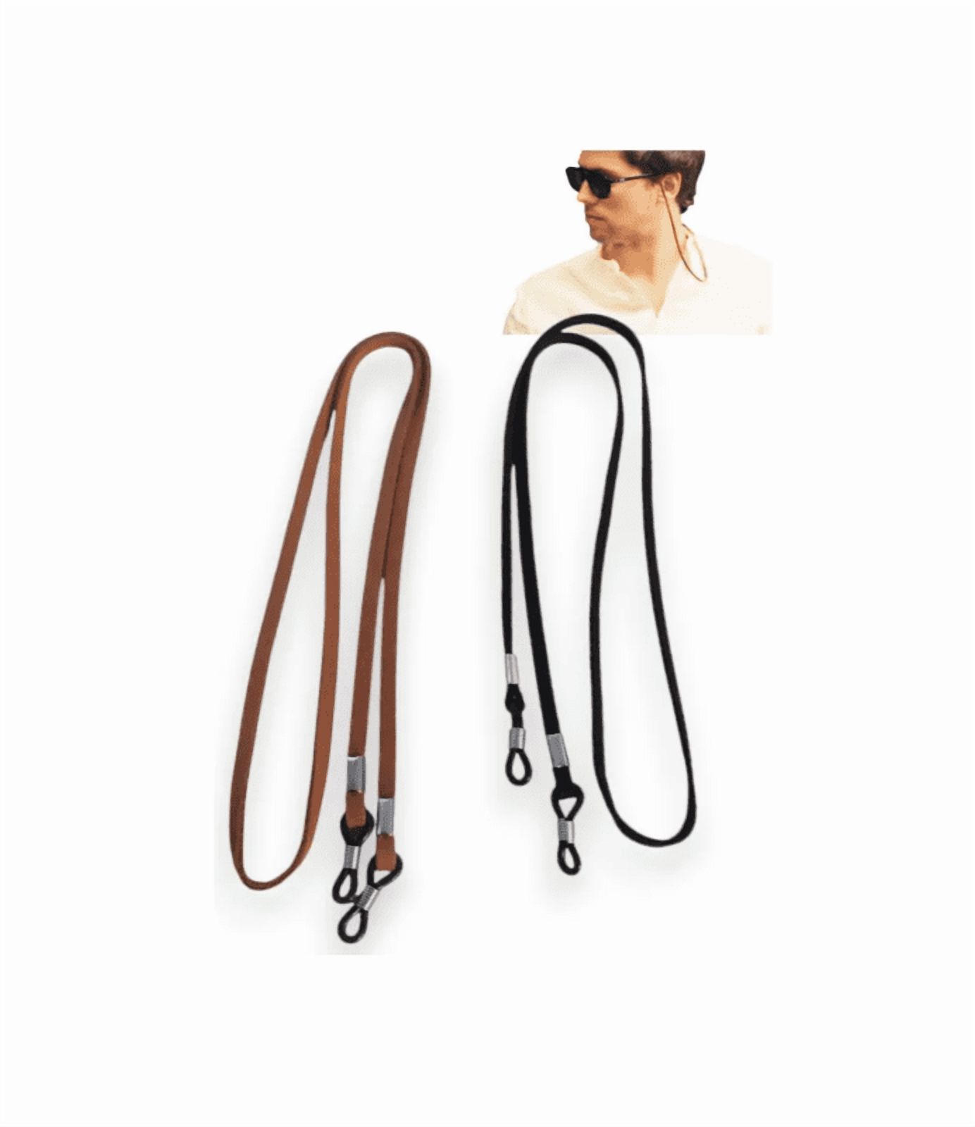 Straps Cuero - Sujetador Para Lentes Strap Correa Cuero Set 2 Piezas