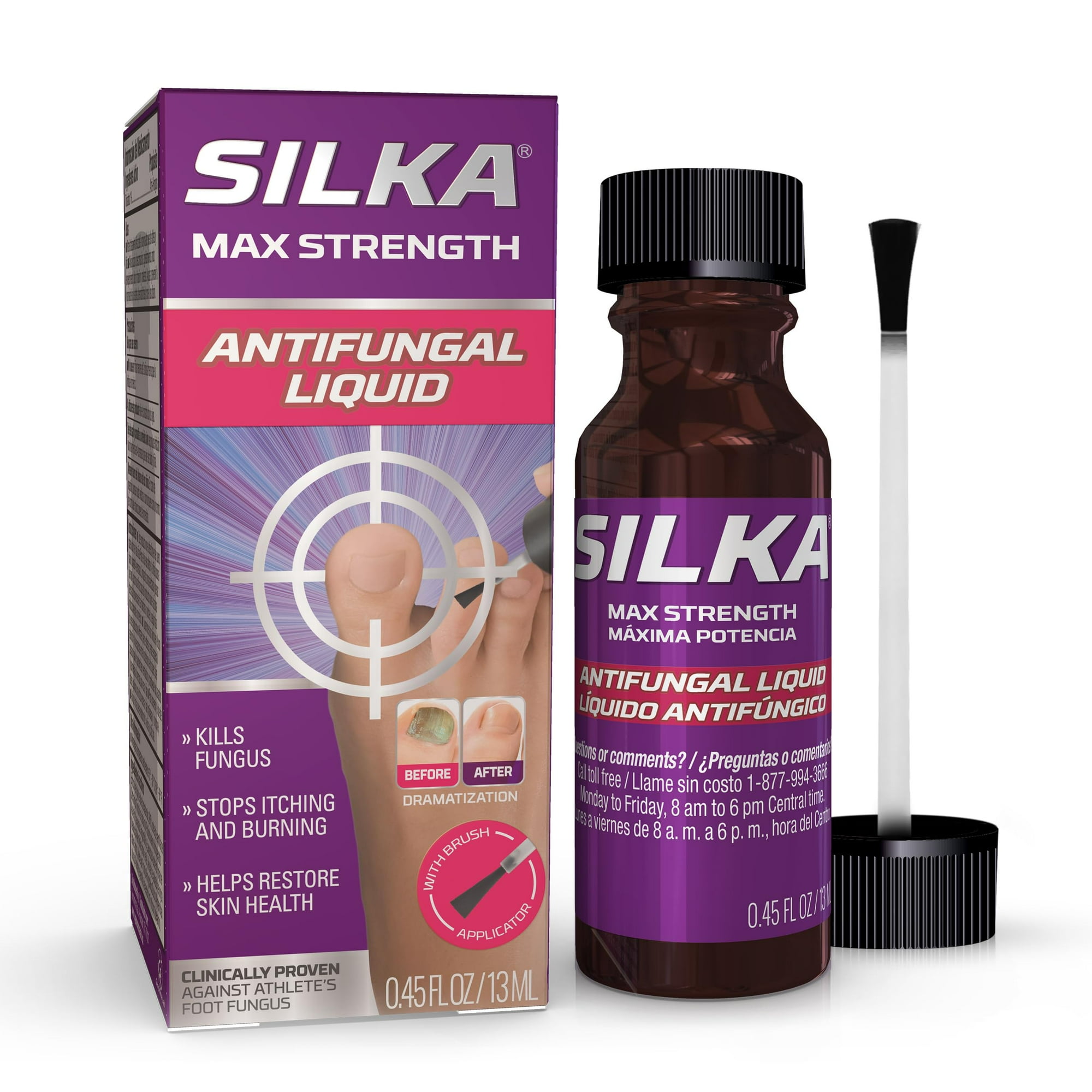 Líquido Antimicótico Silka Max Strength Para Uñas De Los Pies, 13 Ml