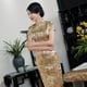 thumbnail image 5 of Vestido cheongsam de diez hebillas, desfile de ropa de verano, etiqueta larga, corte entallado, 5 of 5