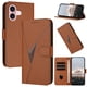thumbnail image 1 of Funda Cartera Fibra de Carbono para iPhone 16 con Soporte y Cierre Magnético Marrón, 1 of 6