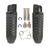 Magideal - 2 Reposapiés Delanteros Para Motocicleta, Reemplazan Los Accesorios De Conducción, Apoyapiés Delanteros De Aleación De Aluminio, Pedales Delanteros Pa Negro