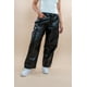 thumbnail image 1 of Pantalón Roma negro en PU estilo barrel - MM SHOP, 1 of 3