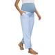 thumbnail image 4 of INSPIRE CHIC Pantalones de Maternidad para Mujeres Pierna Ancha Cintura Elástica Estampado a Rayas Sobre el Vientre Pantalones Casuales de Descanso para Embarazo L Raya Azul, 4 of 6