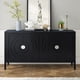 thumbnail image 1 of TREXM Retro Sideboard door with Circular Groove Design Round Metal Door Handle for Entrance, Dinning Room, Living Room (Black), 1 of 3