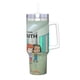 thumbnail image 2 of Big Mouth Vaso aislado de acero inoxidable con asa, diseño temático, regalo para familia, amigos y fans; incluye pajita y encaja en el portavasos estándar, 40 oz, 2 of 6
