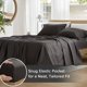 thumbnail image 5 of Juego de sábanas Comfort Spaces Full 4 piezas, negro, algodón, 5 of 9